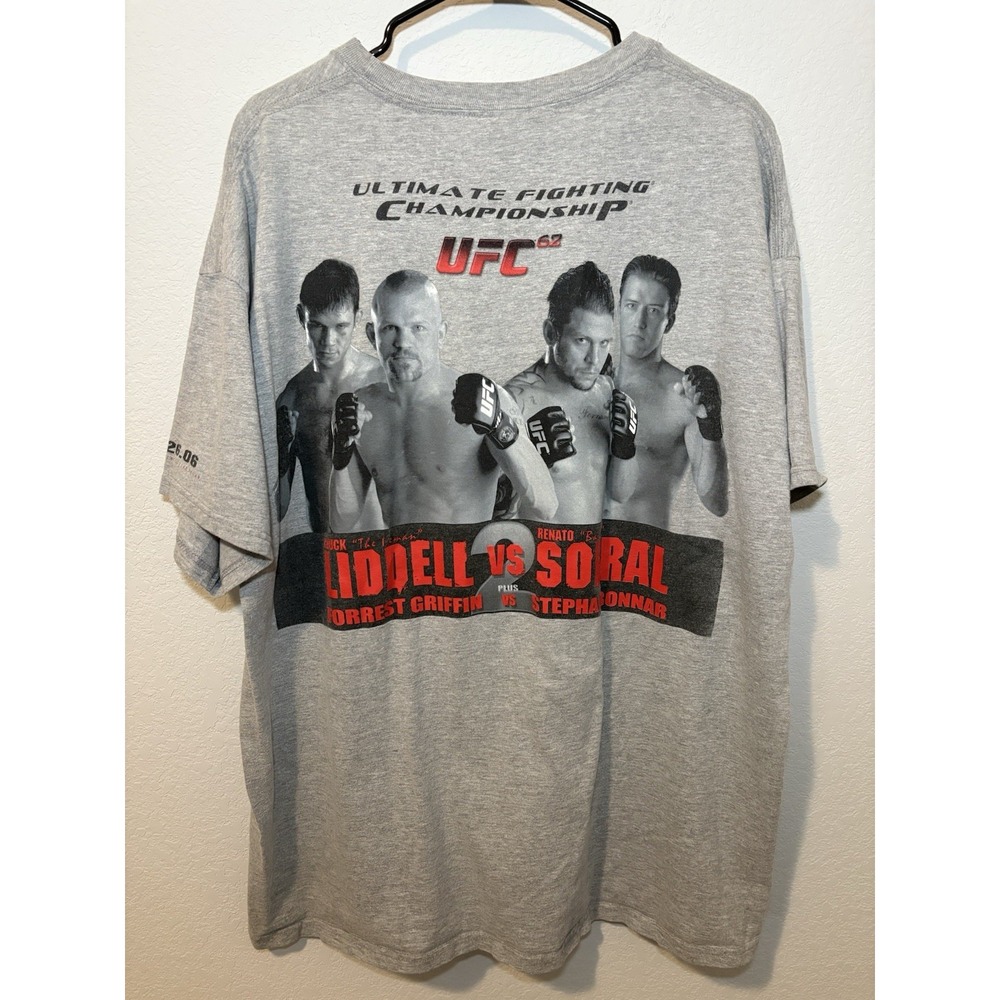 Vintage Y2K UFC 62 Liddell Sobral  T Shirt MMA Punk Grunge Combat 2XL
